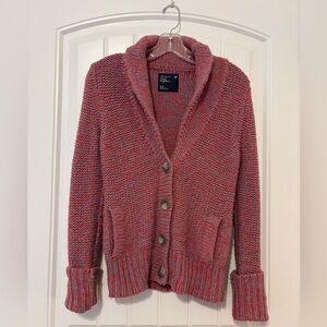 American Eagle Outfitters Marled Red Cardigan